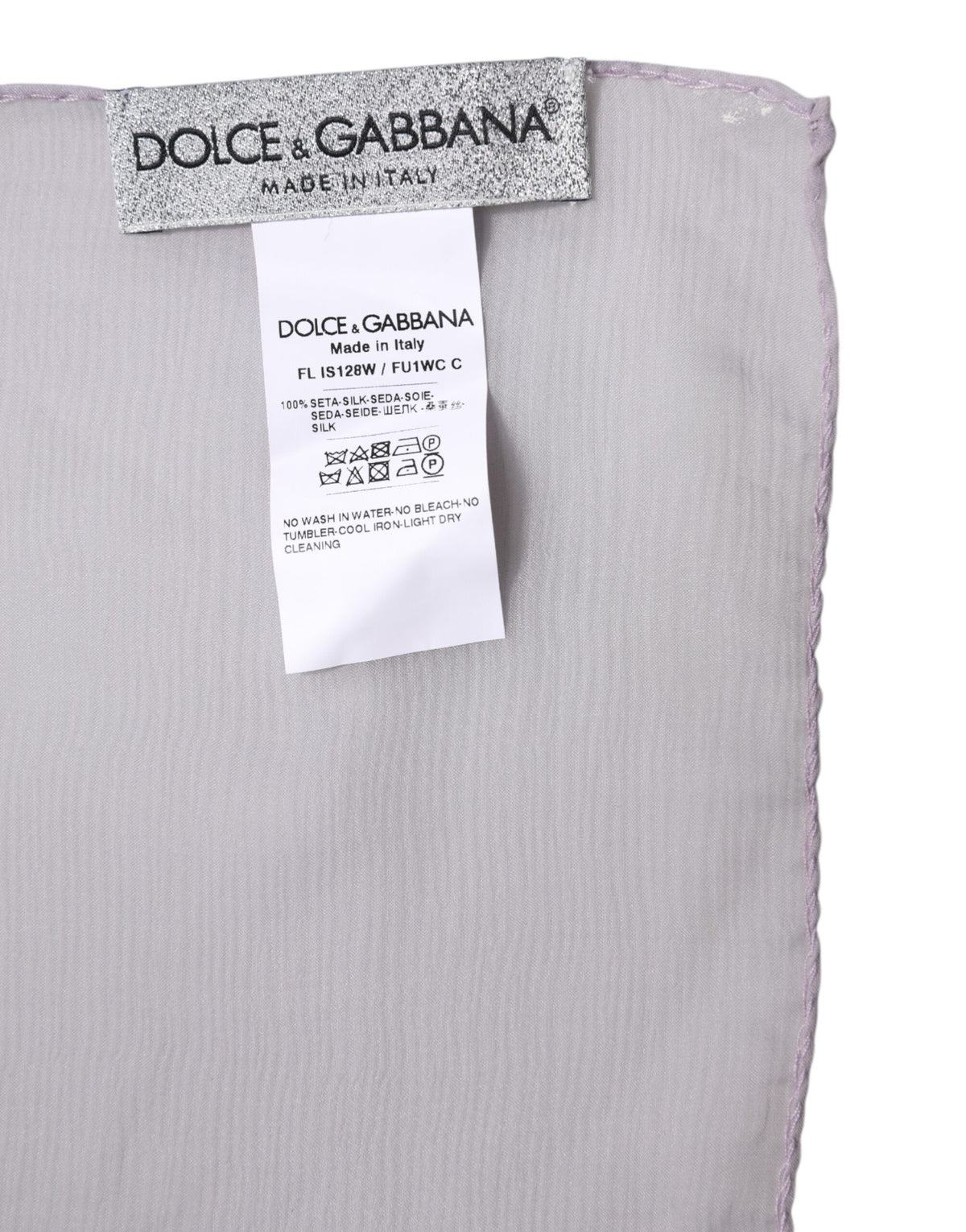 Dolce & Gabbana Purple Silk Rectangle Wrap Shawl Women's Scarf