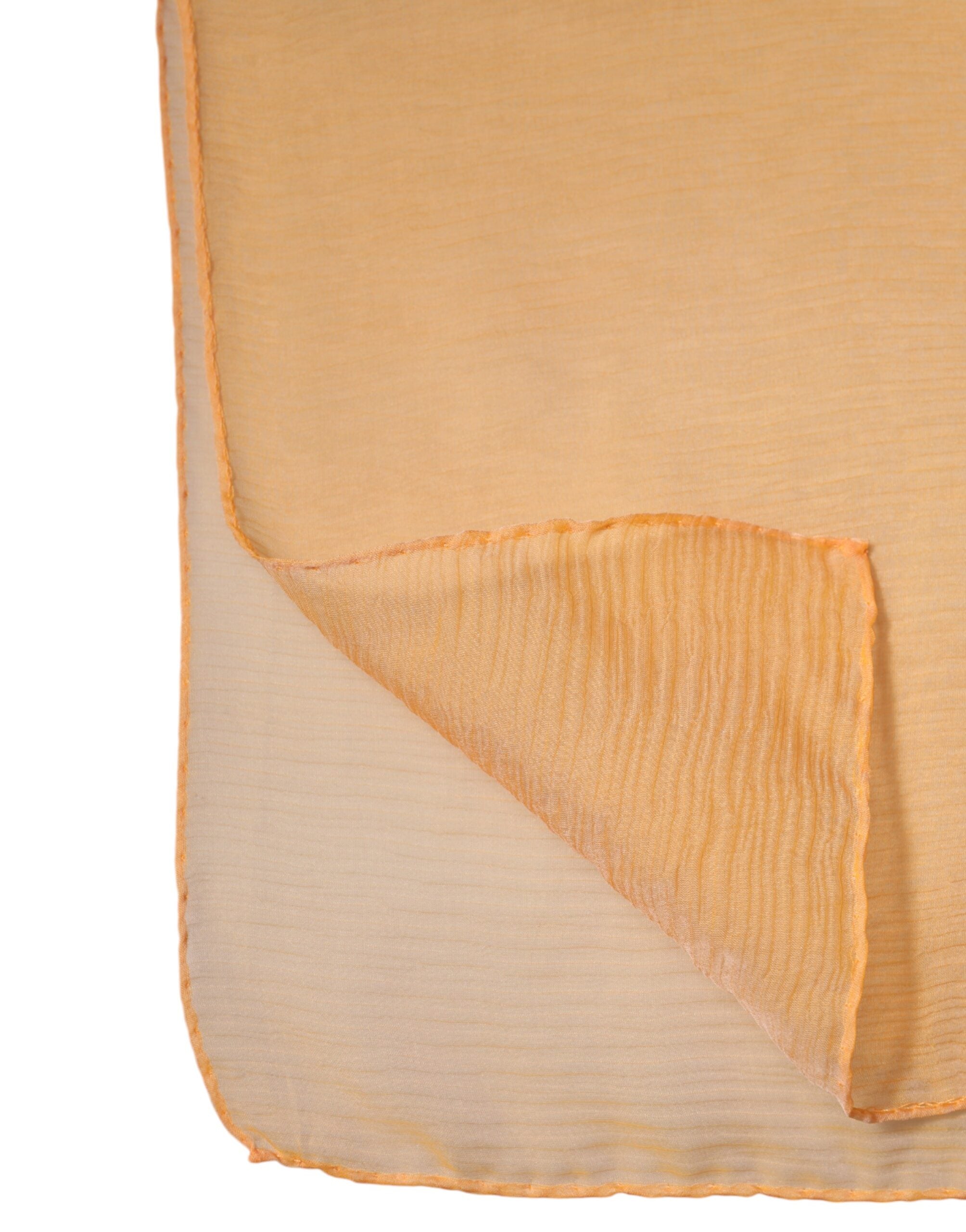 Dolce & Gabbana Orange Silk Rectangle Wrap Shawl Women's Scarf