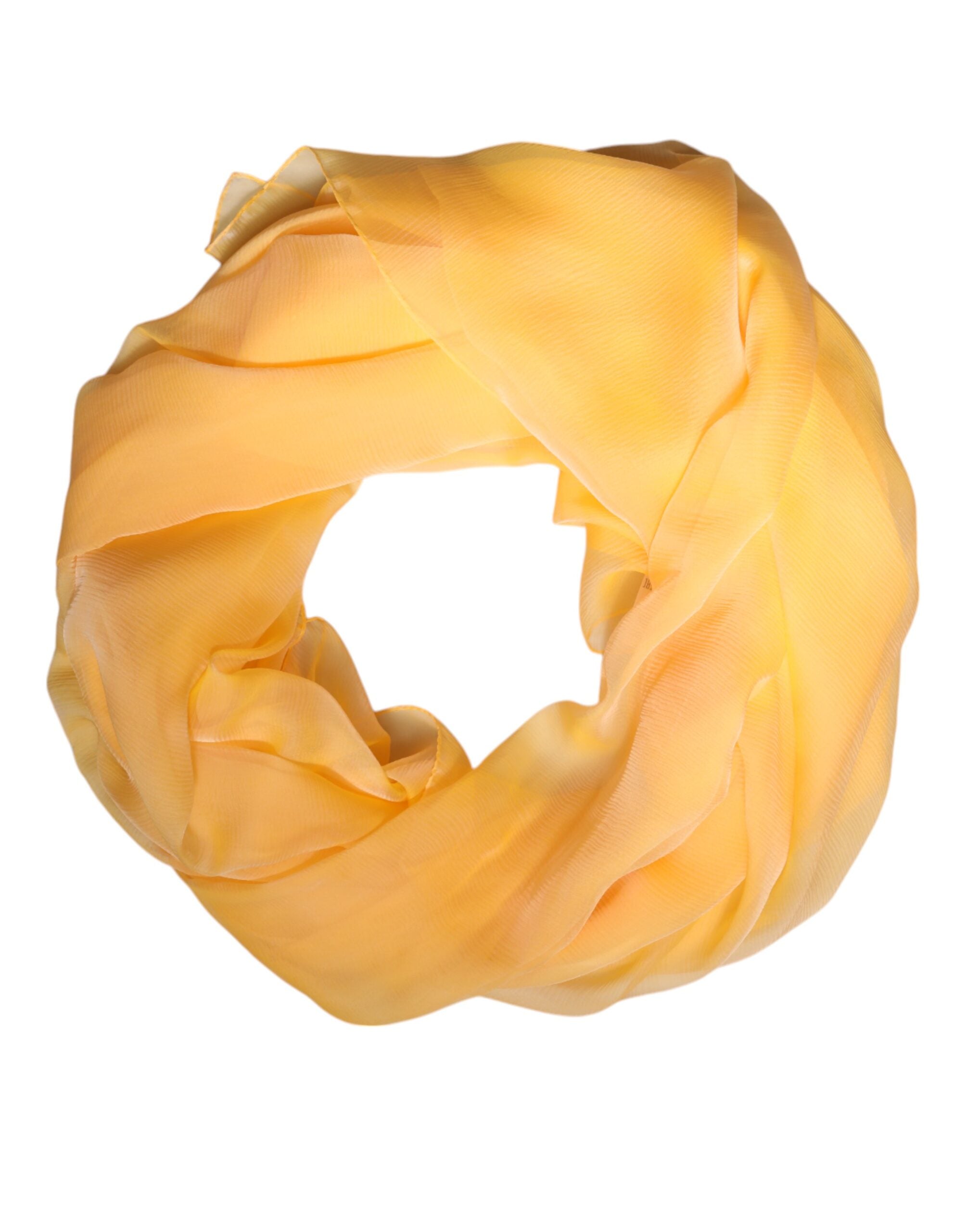 Dolce & Gabbana Yellow Silk Rectangle Wrap Shawl Women's Scarf