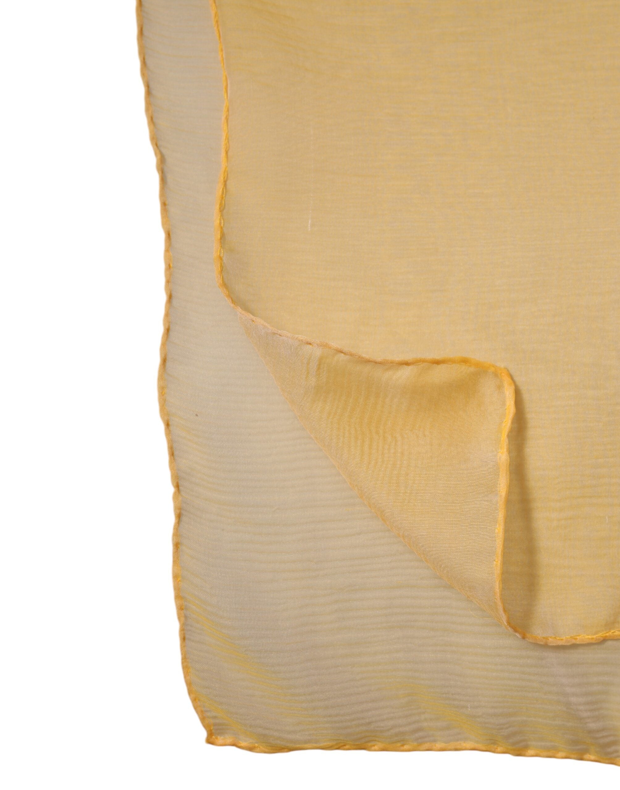 Dolce & Gabbana Yellow Silk Rectangle Wrap Shawl Women's Scarf