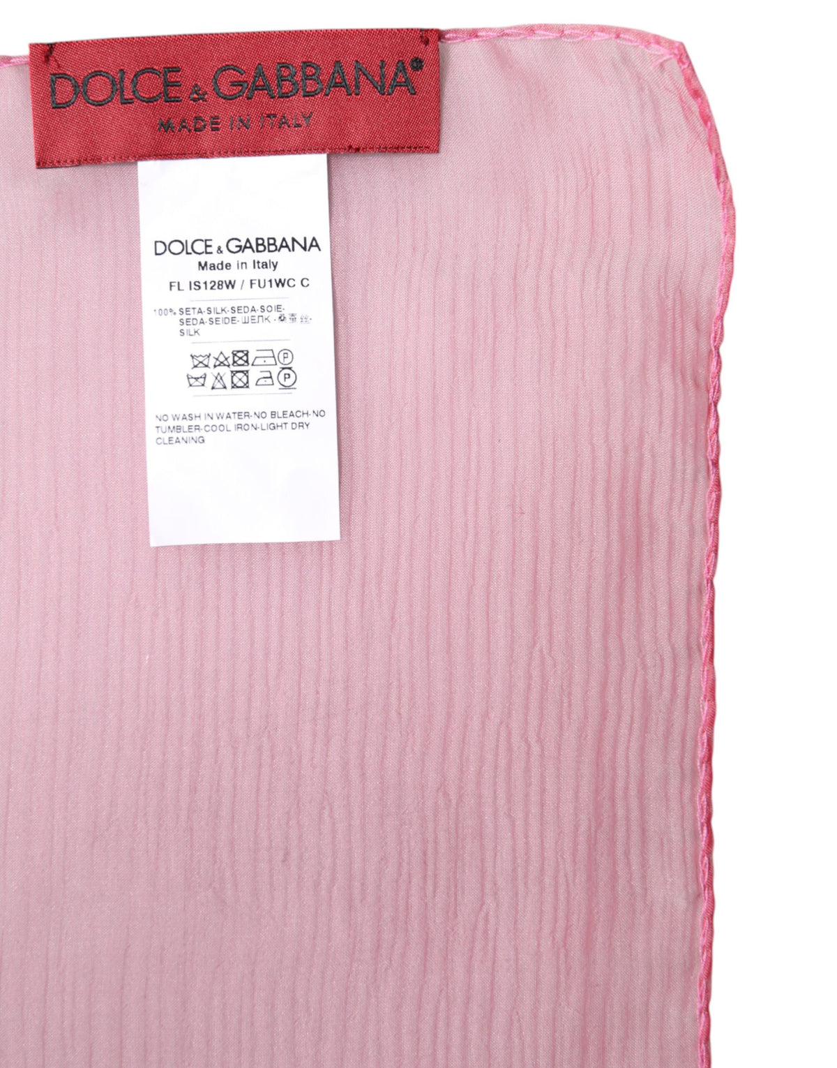 Dolce & Gabbana Pink Silk Rectangle Women Wrap Shawl Women's Scarf
