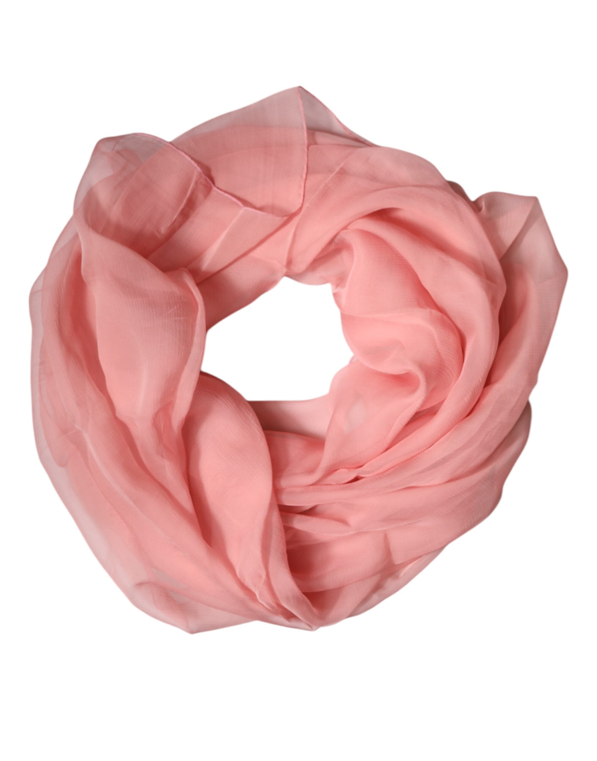 Dolce & Gabbana Pink Silk Rectangle Women Wrap Shawl Women's Scarf (Pre-Owned)