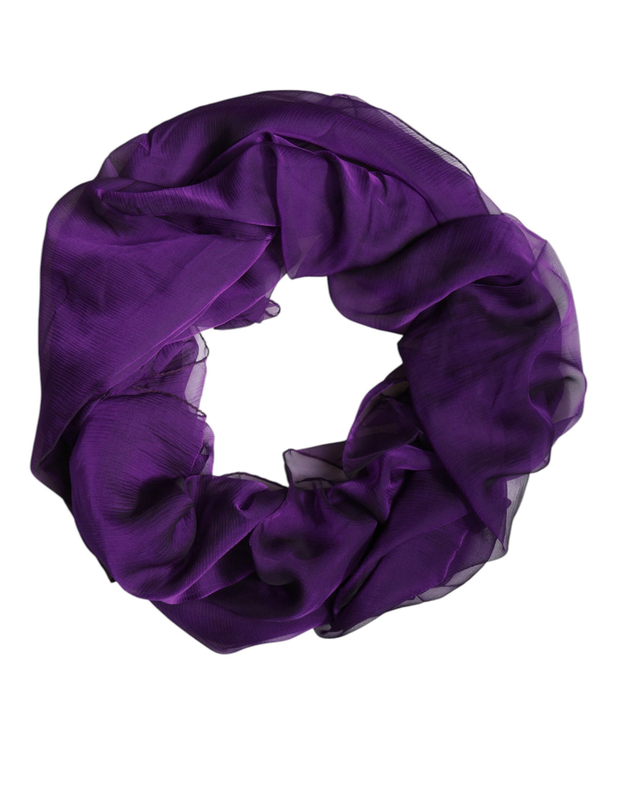 Dolce & Gabbana Purple Silk Rectangle Wrap Shawl Women's Scarf