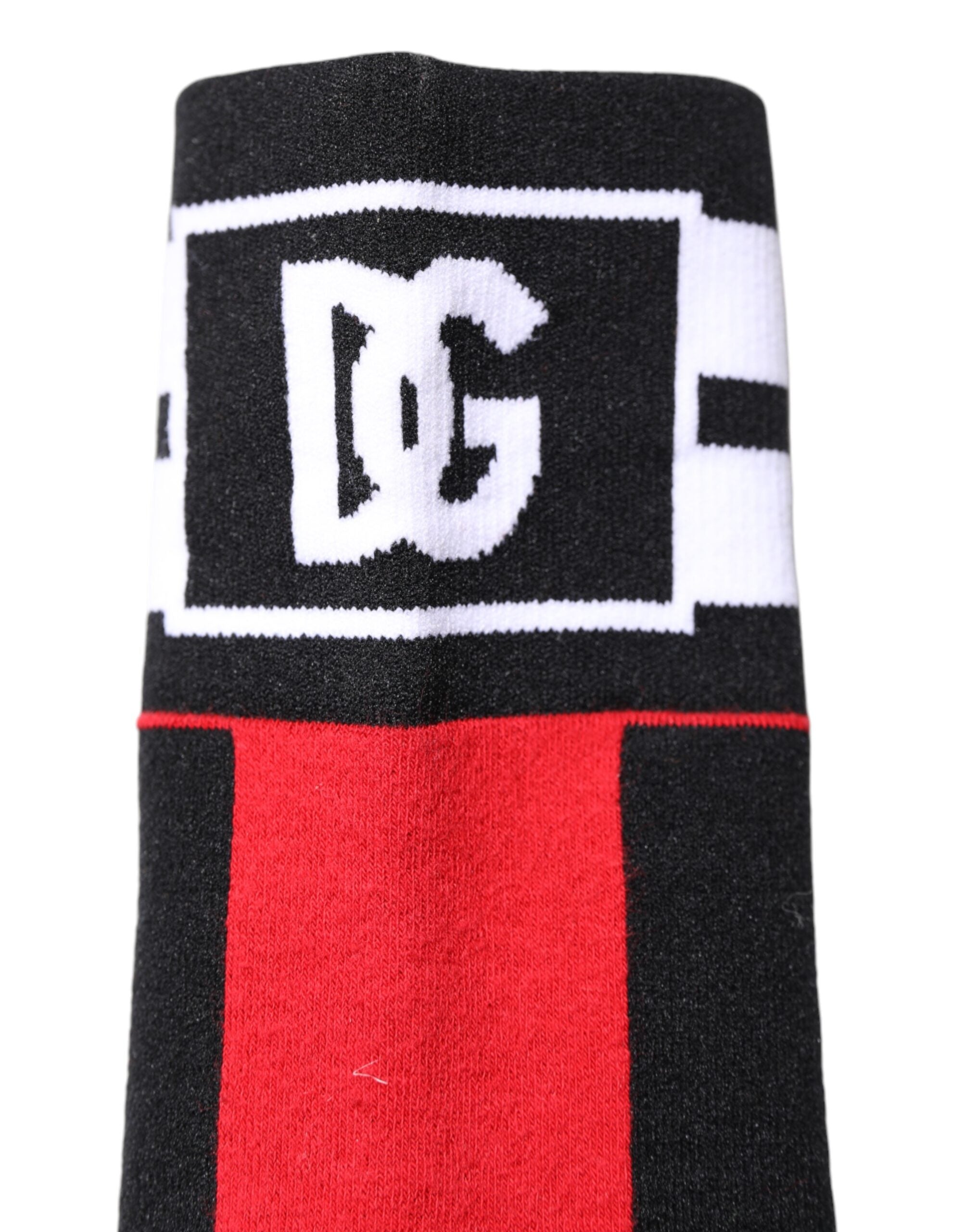 Dolce & Gabbana Red Cotton Stretch Printed Women's Socks