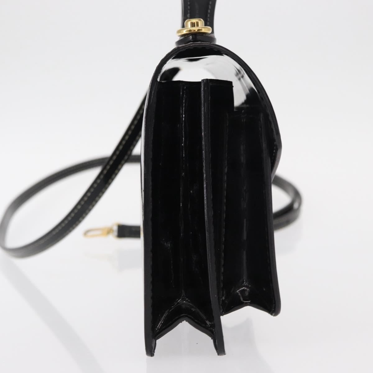 Louis Vuitton Monceau Vernis Black Patent_Leather Handbag (Pre-Owned)