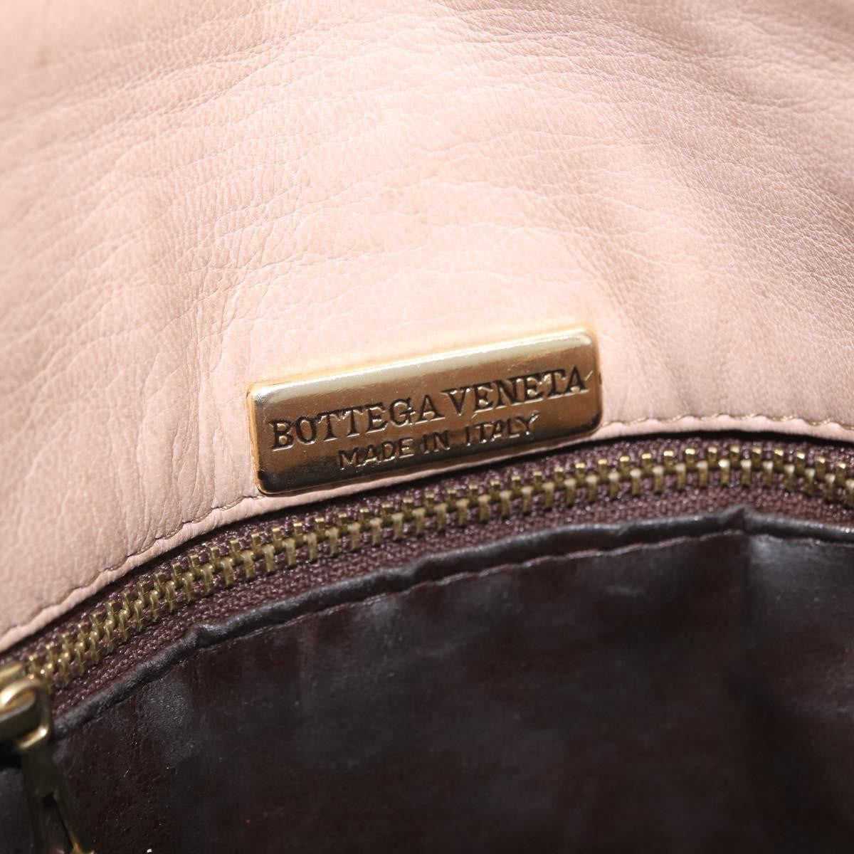 Bottega Veneta Intrecciato Shoulder Leather Beige Leather Shoulder Bag Bag (Pre-Owned)