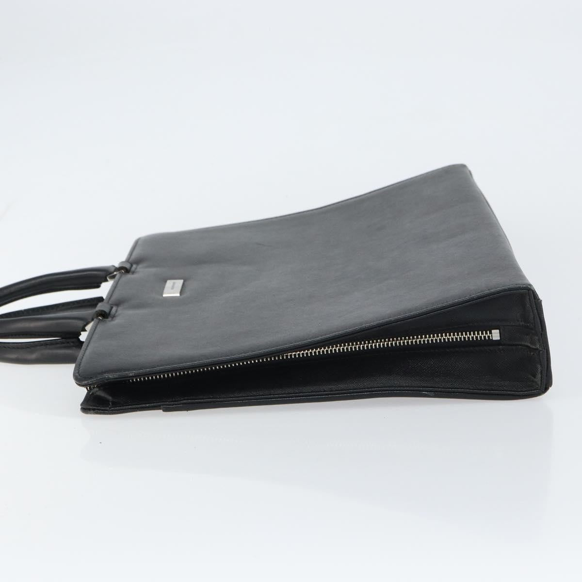 Burberry Vintage Leather Black Leather Briefcase Bag (Pre-Owned)