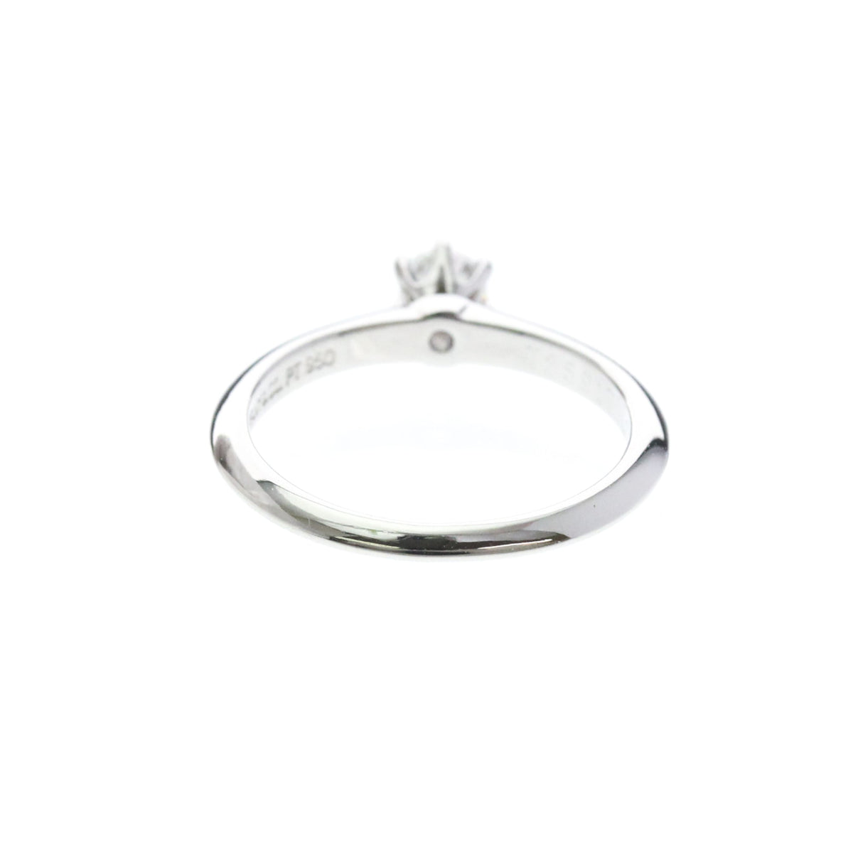 Tiffany & Co. Tiffany Setting Solitaire Platinum With Rbc Diamond G/Vvs2 Silver Platinum Ring Jewelry (Pre-Owned)
