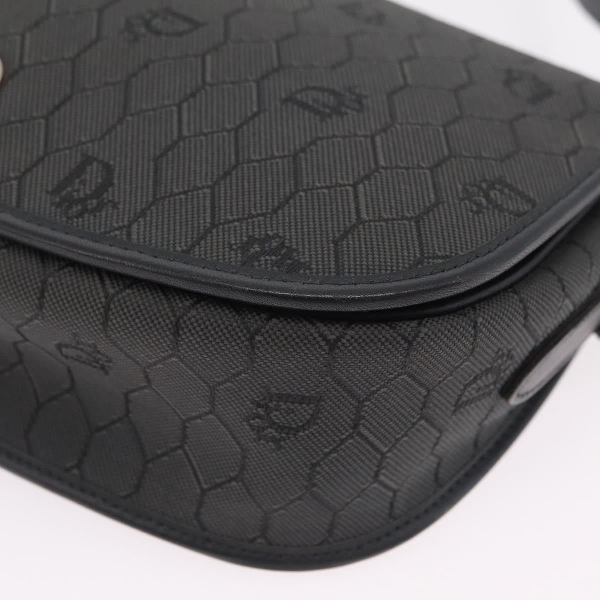 Christian Dior Vintage Honeycomb Canvas Black Canvas Shoulder Bag Bag (Pre-Owned)