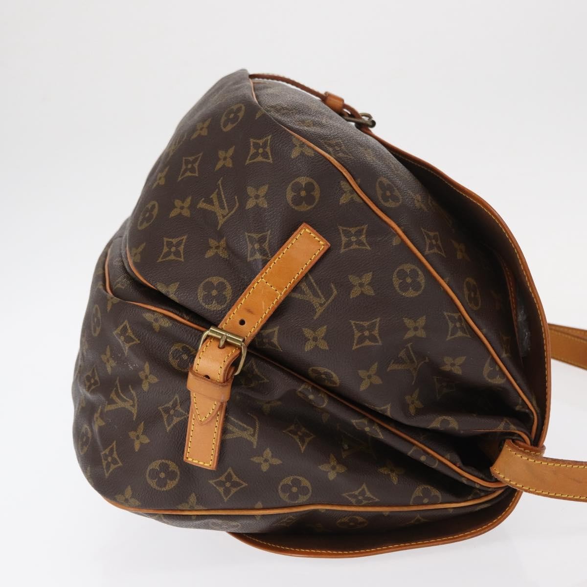 Louis Vuitton Saumur Monogram Canvas Brown Canvas Shoulder Bag Bag (Pre-Owned)