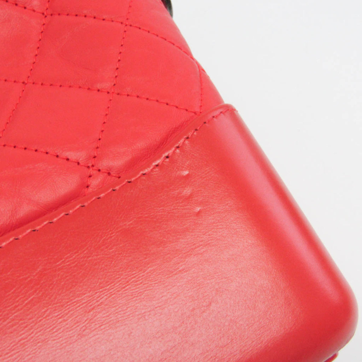 Chanel Gabrielle Hobo Quilted Aged Calfskin Red Leather Shoulder Bag Bag (Pre-Owned)