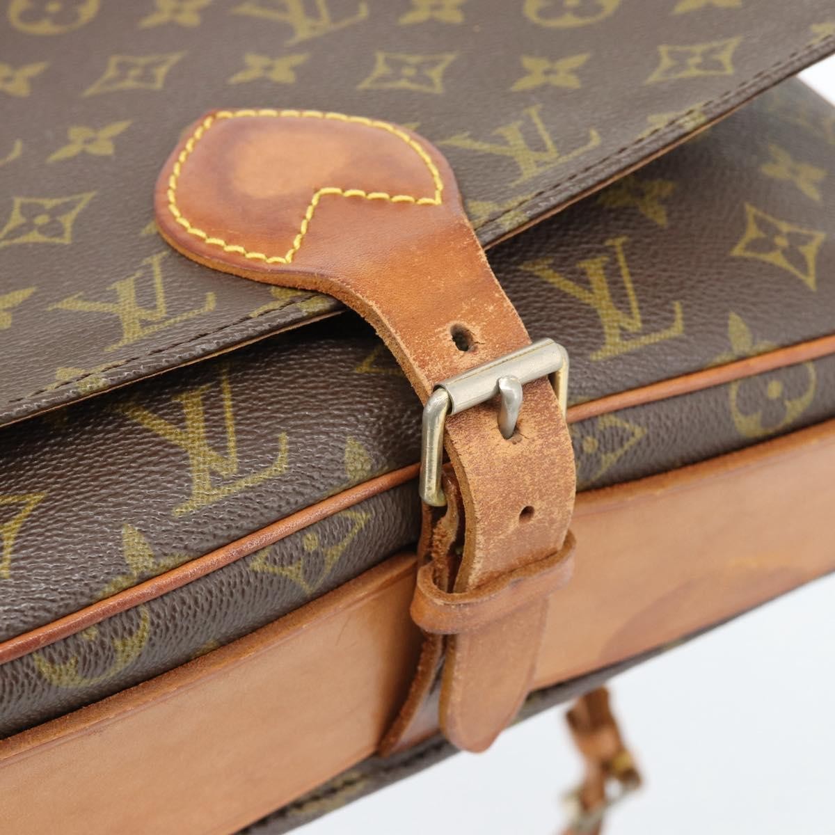 Louis Vuitton Cartouchiere Monogram Canvas Brown Canvas Shoulder Bag Bag (Pre-Owned)