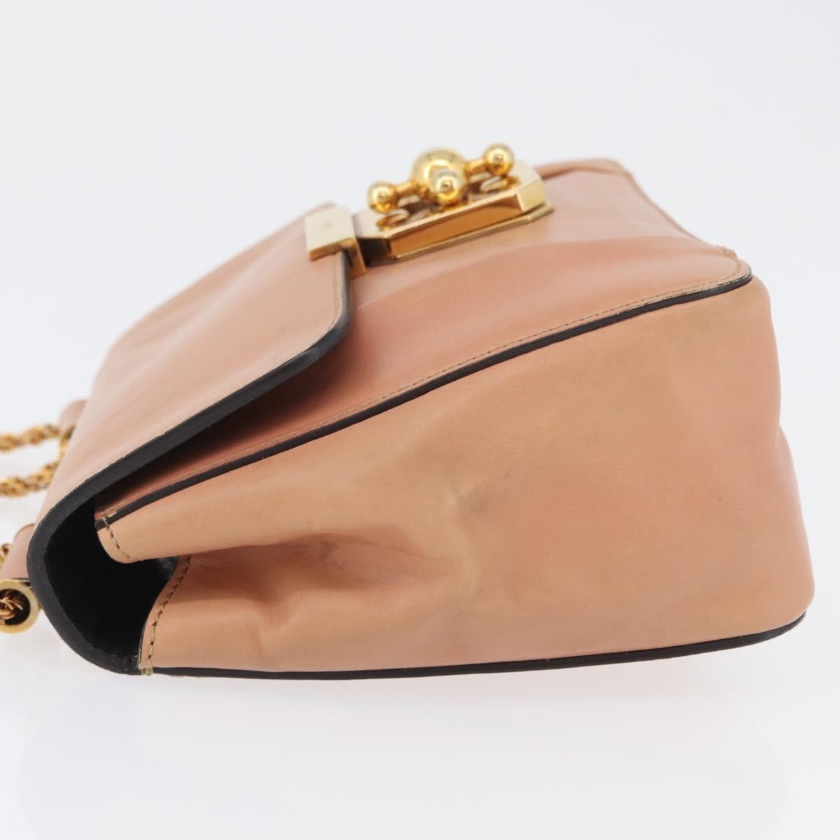 Chloe Elsie Chain Leather Pink Leather Shoulder Bag Bag (Pre-Owned)