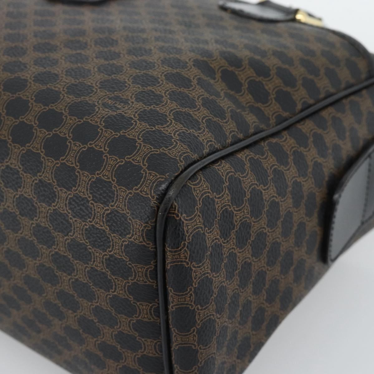 Celine Macadam Macadam With Leather Black Canvas Tote Bag Bag (Pre-Owned)