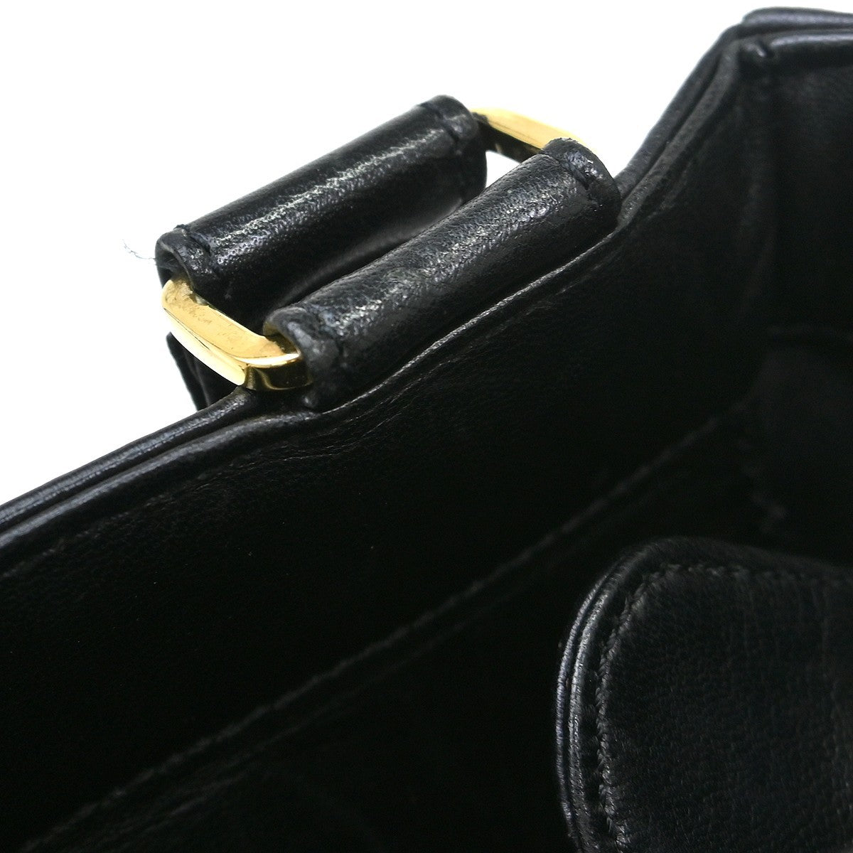 Chanel Chocolate Bar Cc Tote Quilted Leather Black Leather Tote Bag Bag (Pre-Owned)