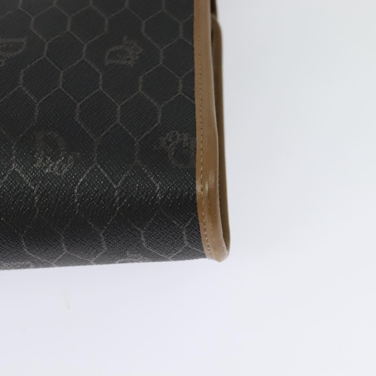 Christian Dior Vintage Honeycomb Flap Coated Canvas Black Canvas Shoulder Bag Bag (Pre-Owned)