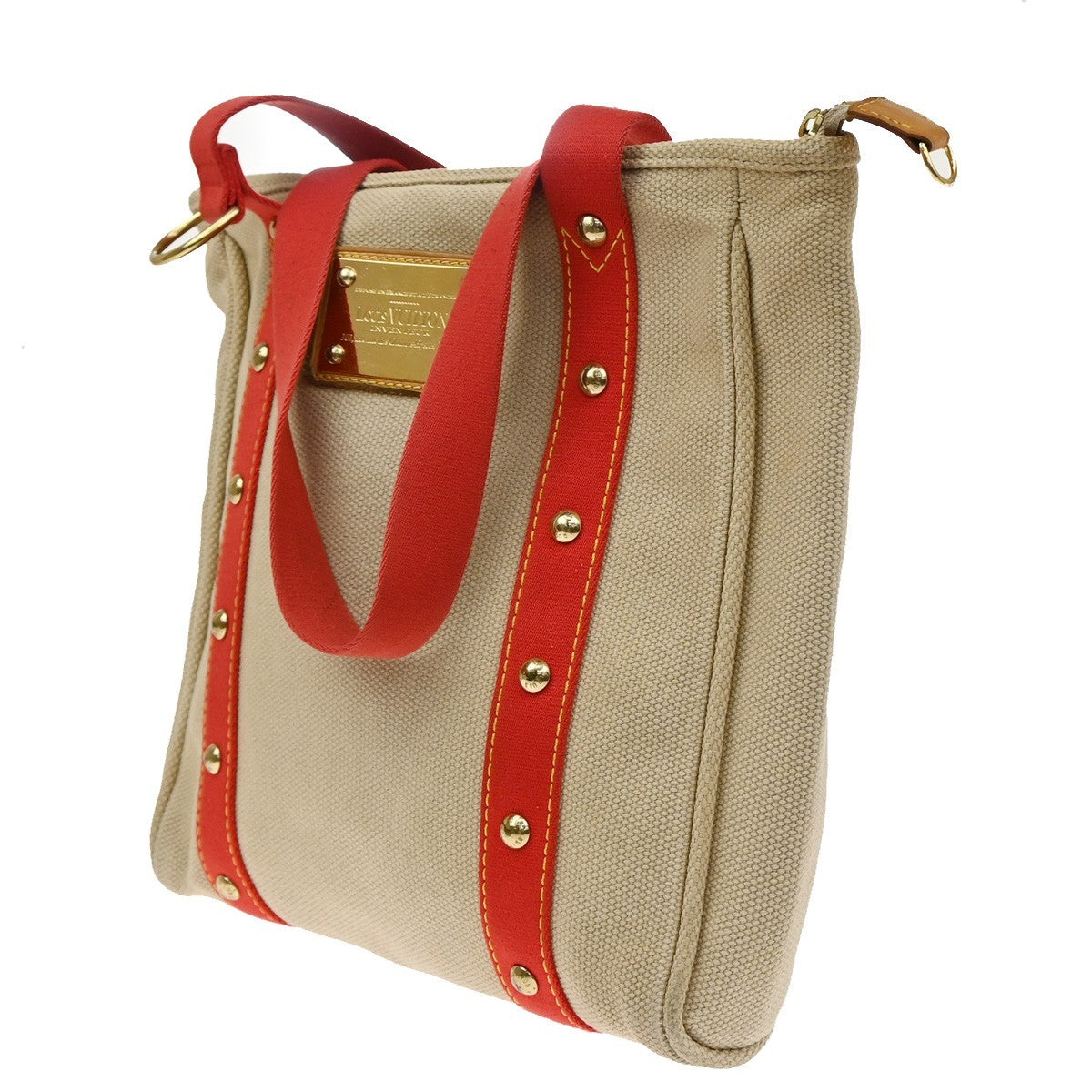 Louis Vuitton Antigua Canvas Beige Canvas Tote Bag Bag (Pre-Owned)