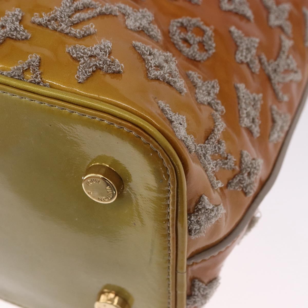 Louis Vuitton Fascination Lockit Patent Lambskin Brown Pearl Handbag (Pre-Owned)