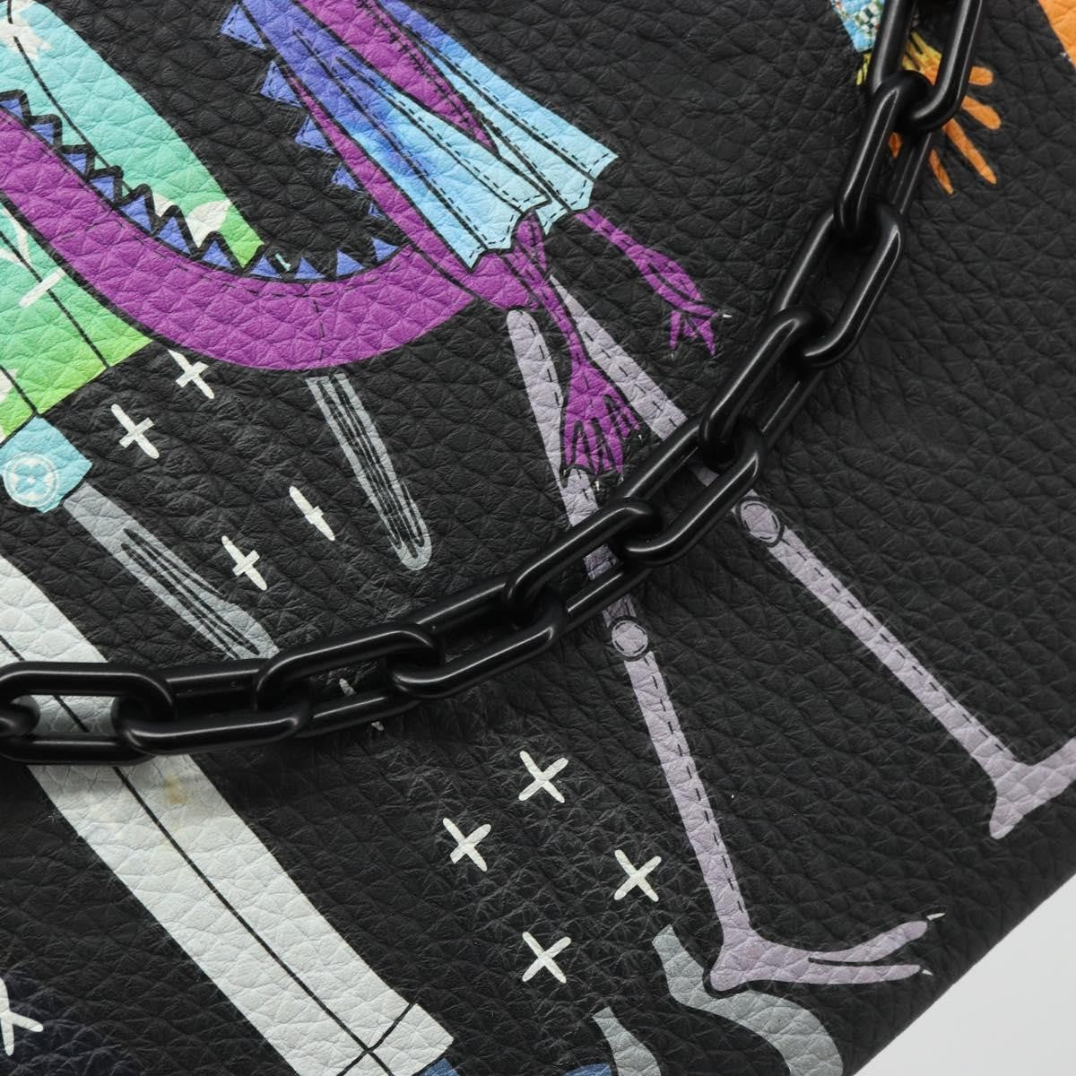 Louis Vuitton Lv Friends A4 Printed Monogram Taurillon Leather Black Canvas Clutche & Pouche Bag (Pre-Owned)