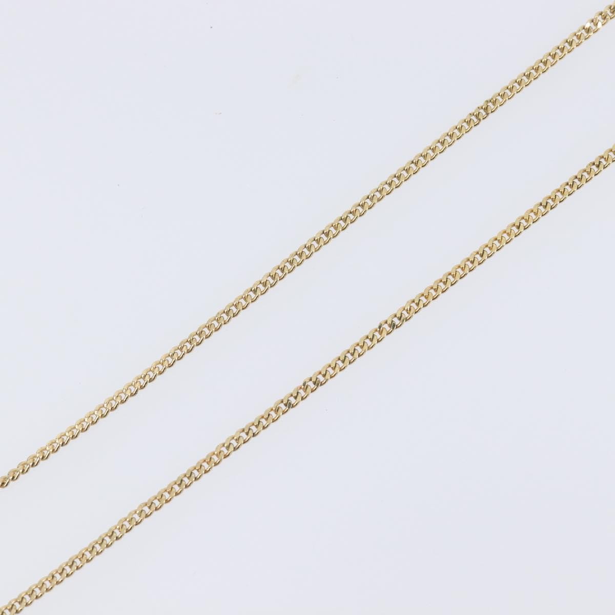 Christian Dior Vintage Logo Pendant Metal Gold Metal Necklace Jewelry (Pre-Owned)