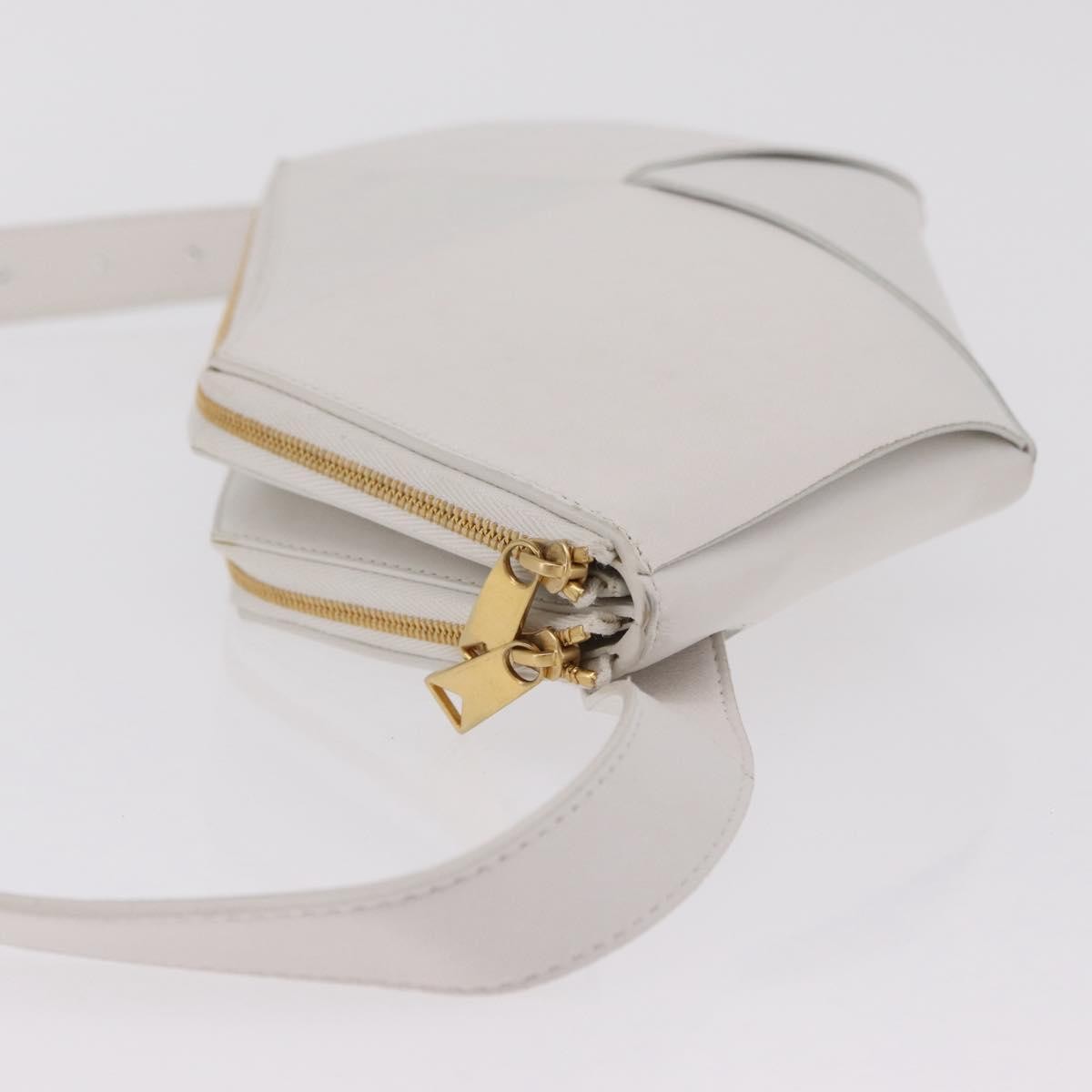 Bottega Veneta Nappa19 Pouch With Strap Maxi Intrecciato Leather White Leather Clutche & Pouche Bag (Pre-Owned)