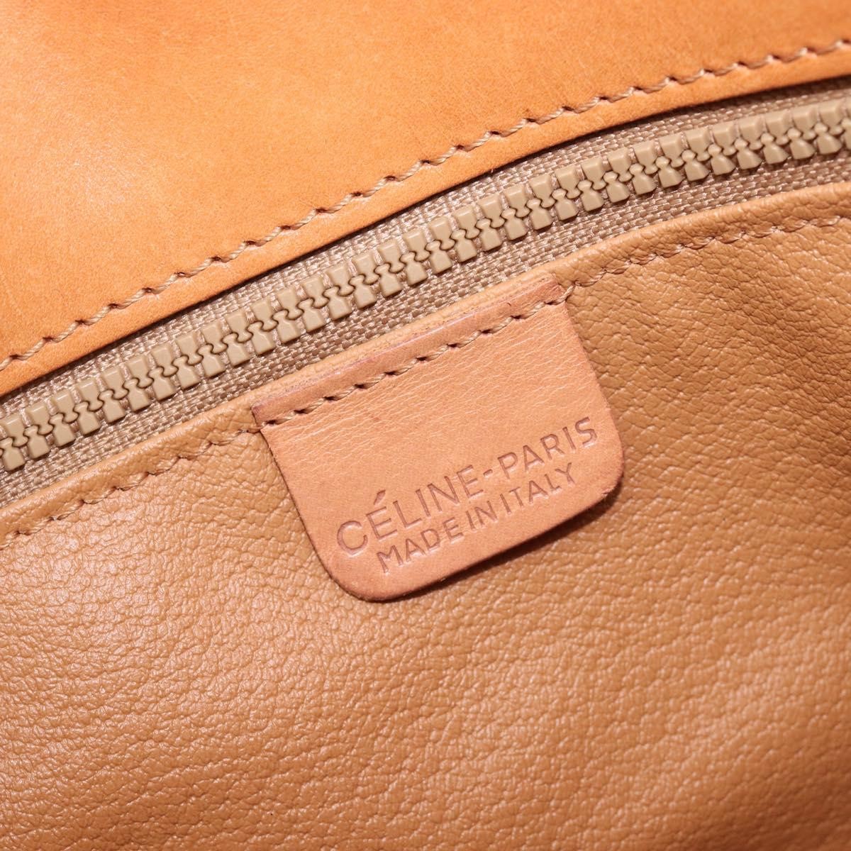 Celine Vintage Macadam Canvas And Leather Beige Canvas Shoulder Bag Bag (Pre-Owned)
