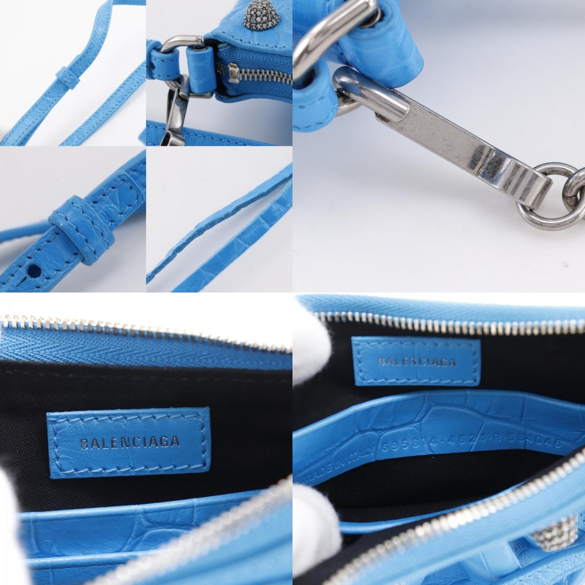 Balenciaga Shoulder Pvc Blue Leather Shoulder Bag Bag (Pre-Owned)
