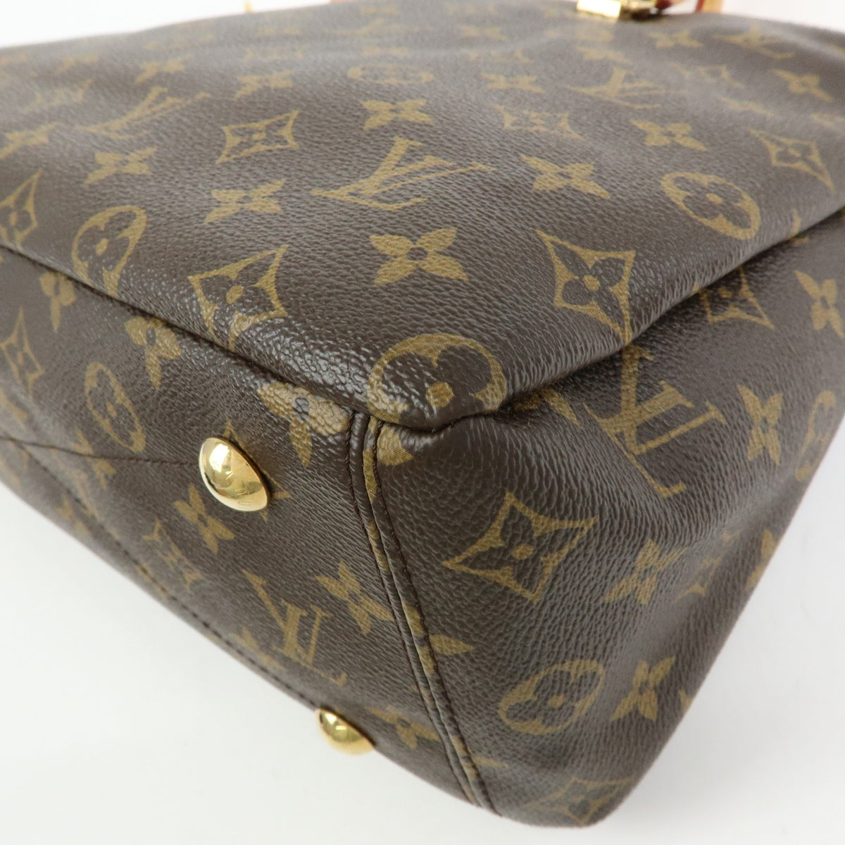 Louis Vuitton Pallas Monogram Canvas With Leather Brown Canvas Tote Bag Bag (Pre-Owned)