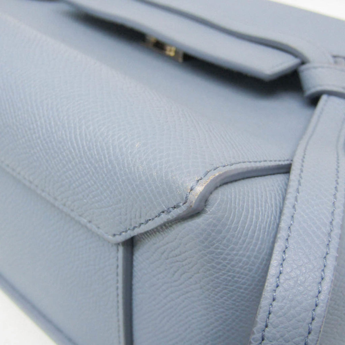 Celine Belt Smooth Calfskin Blue Leather Handbag (Pre-Owned)
