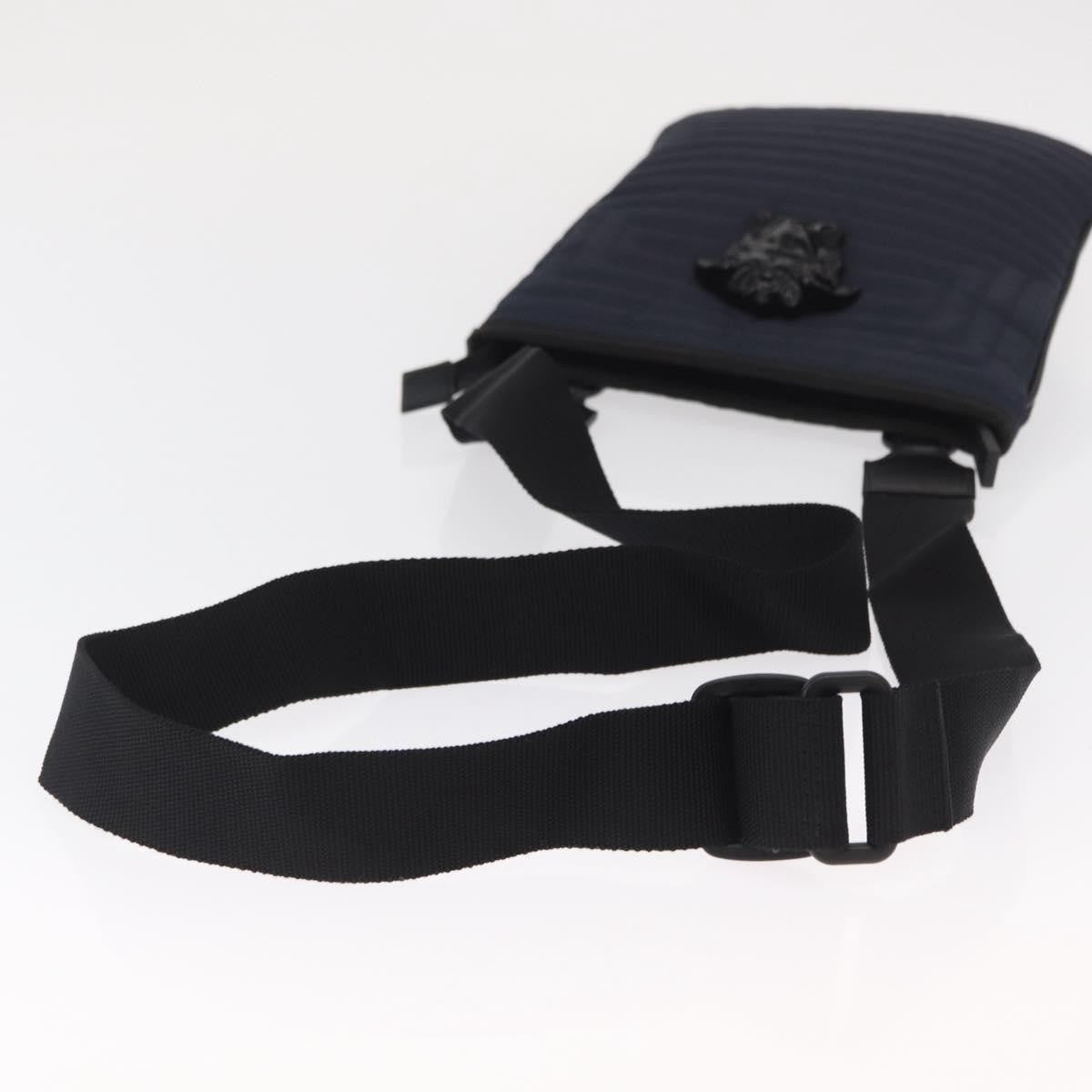 Versace Vintage Nylon Navy Nylon Shoulder Bag Bag (Pre-Owned)