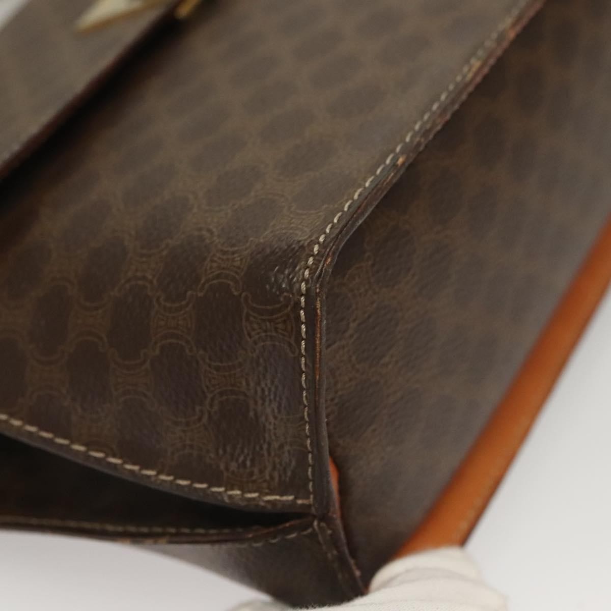Celine Macadam Macadam With Leather Brown Canvas Handbag (Pre-Owned)