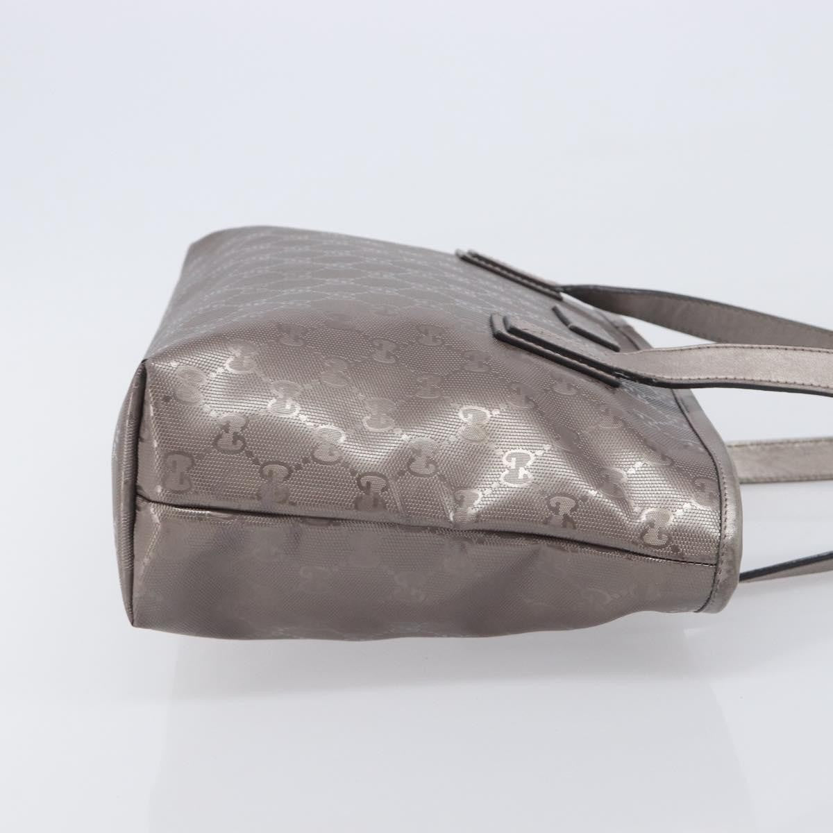 Gucci Tote Gg Imprime Silver Canvas Tote Bag Bag (Pre-Owned)