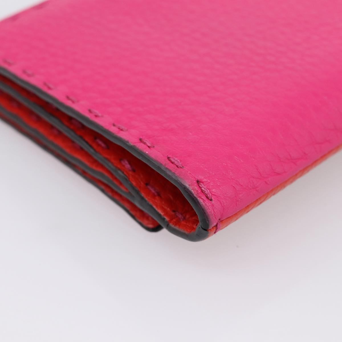 Fendi Selleria Peekaboo Leather Pink Leather Wallets Accessory (Pre-Owned)