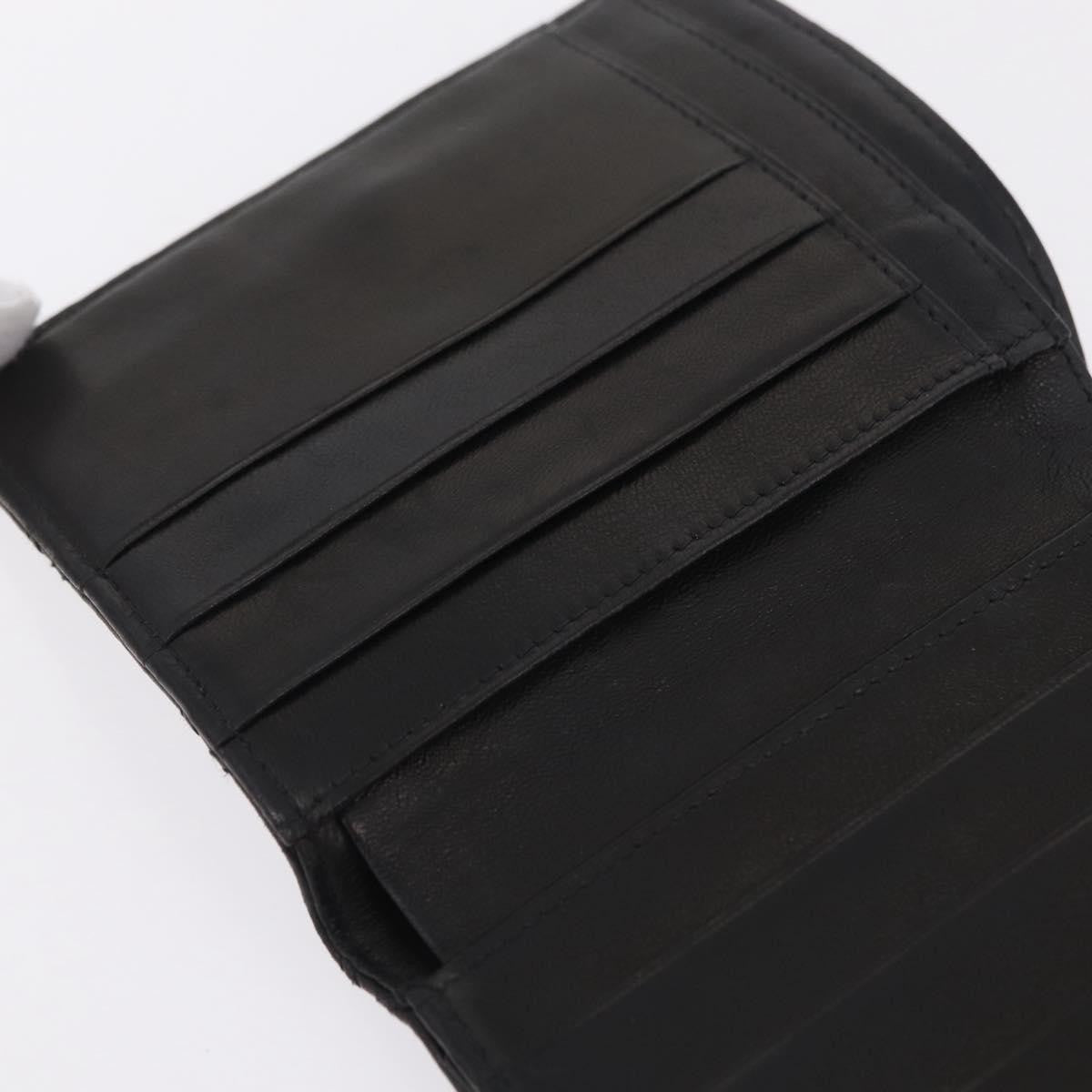 Chanel Cc Compact Quilted Caviar Black Leather Wallets Accessory (Pre-Owned)