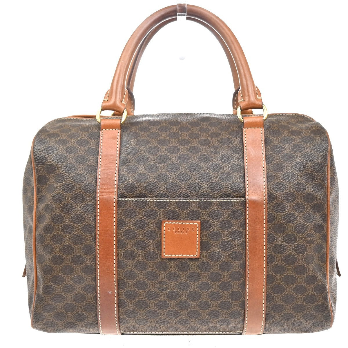 Celine Macadam Macadam With Leather Brown Pvc Handbag (Pre-Owned)