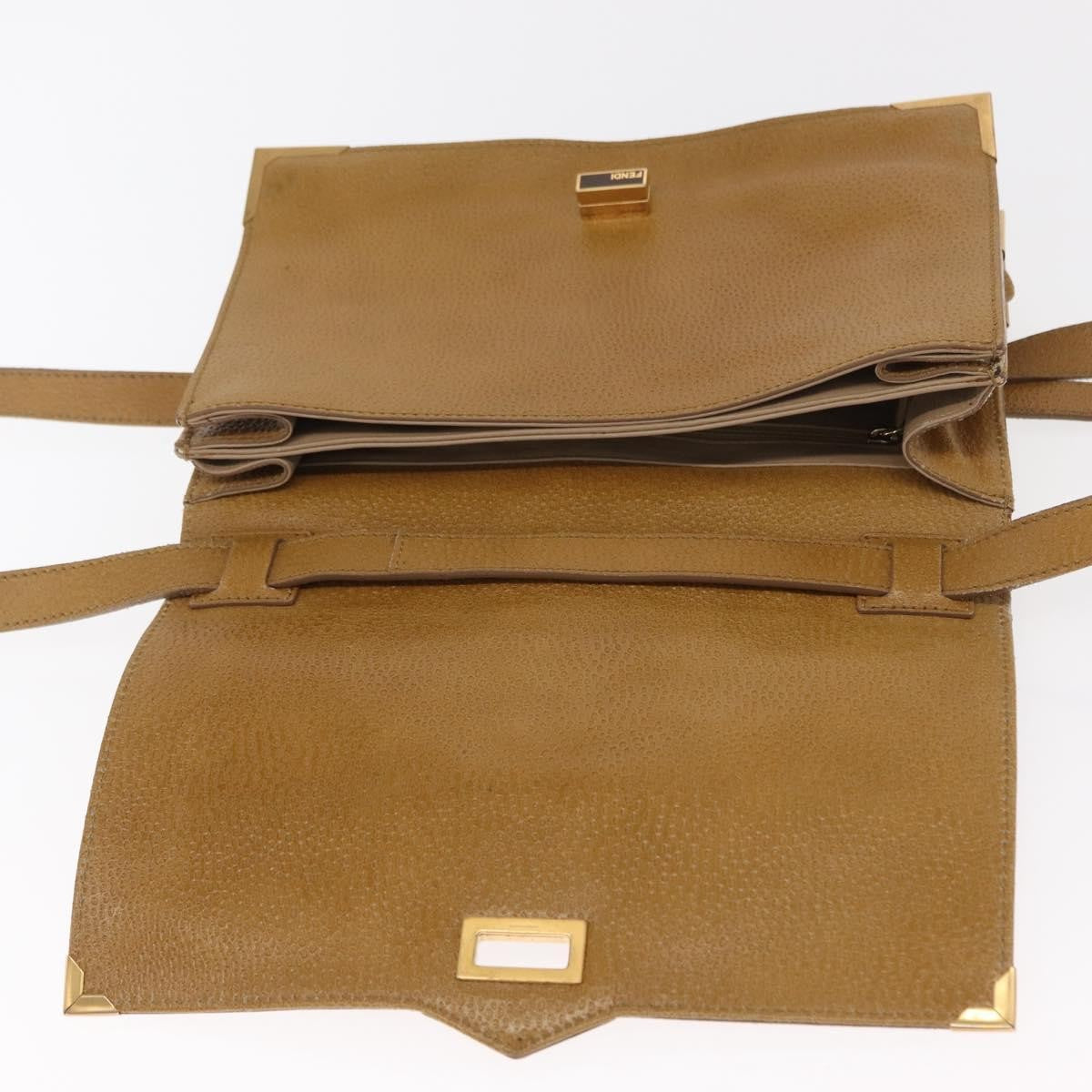 Fendi Classico No. 1 Zucca Canvas Brown Leather Handbag (Pre-Owned)