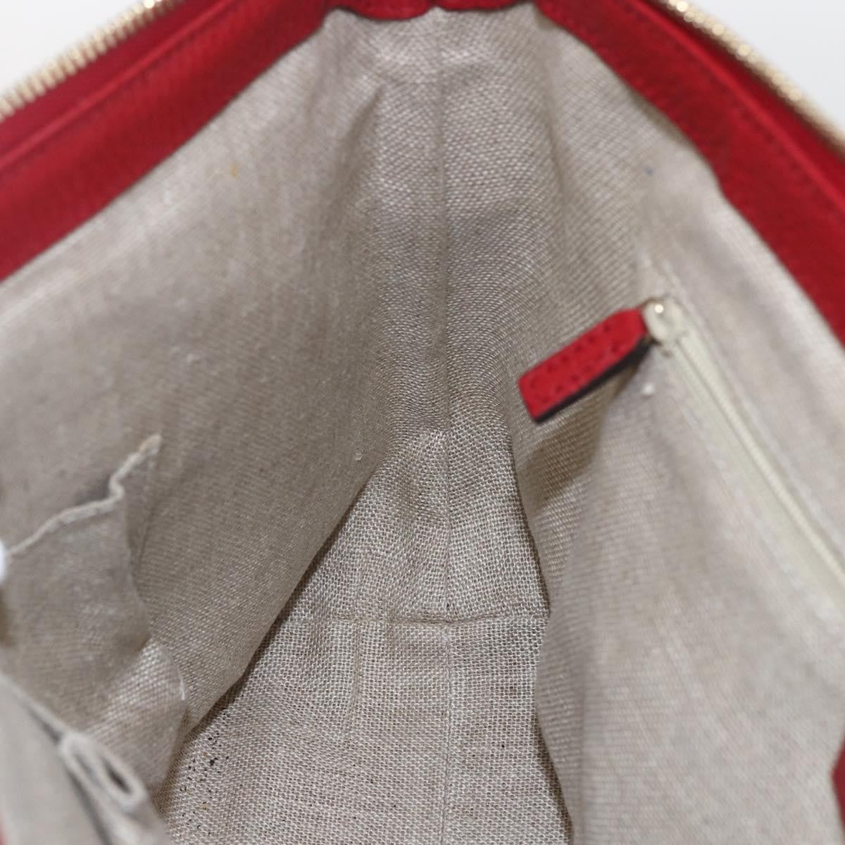Gucci Vintage Soho Convertible Satchel Leather Red Leather Handbag (Pre-Owned)