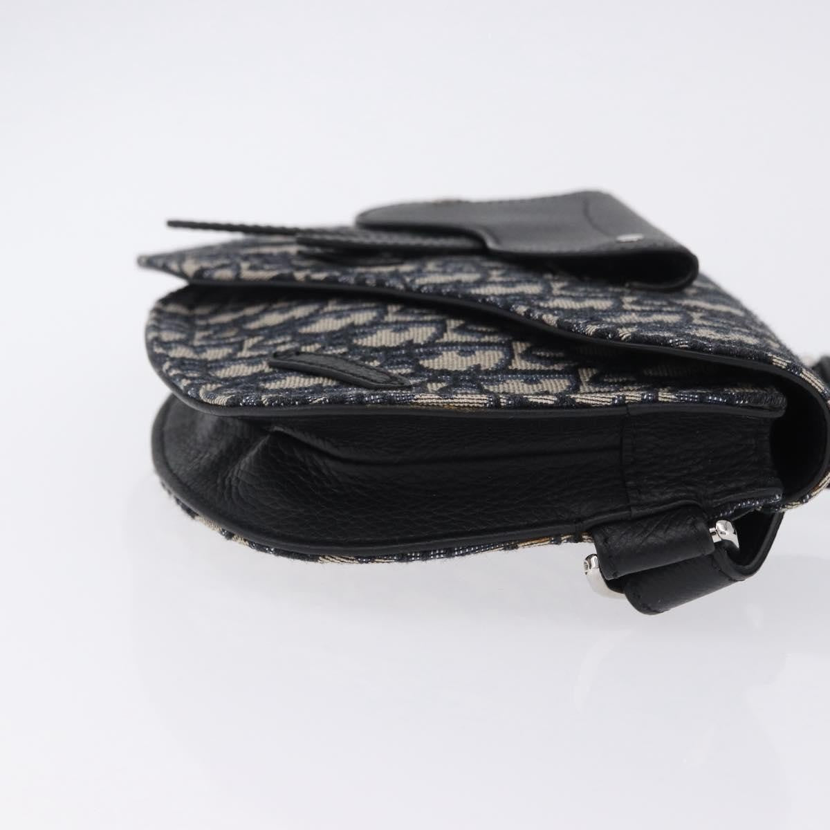Christian Dior Saddle Messenger Oblique Canvas Navy Canvas Clutche & Pouche Bag (Pre-Owned)