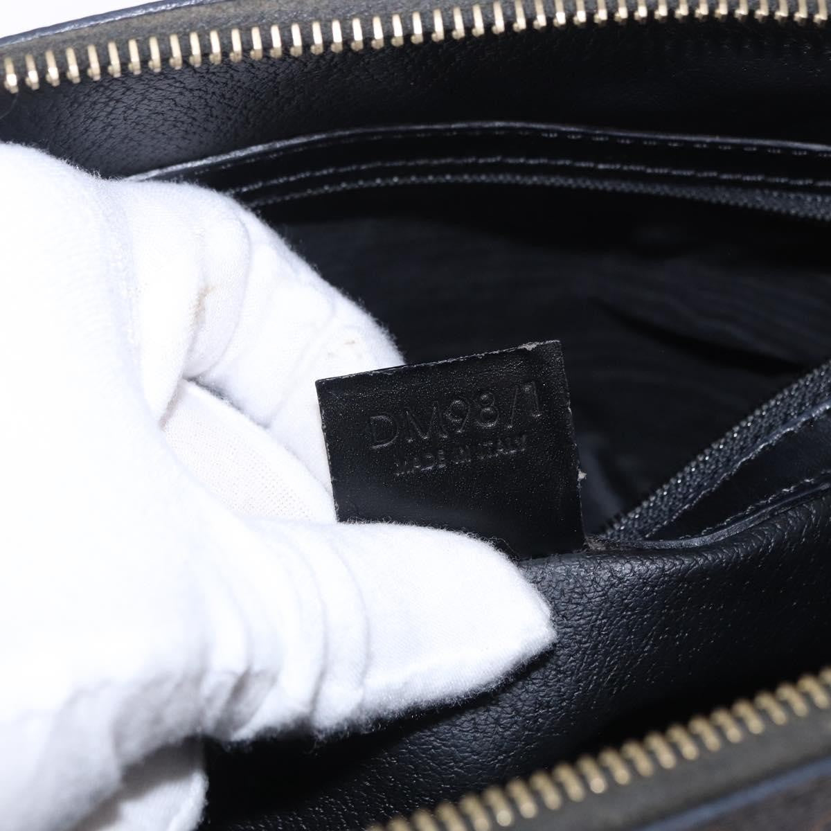 Celine Macadam Toile Triomphe Black Canvas Handbag (Pre-Owned)
