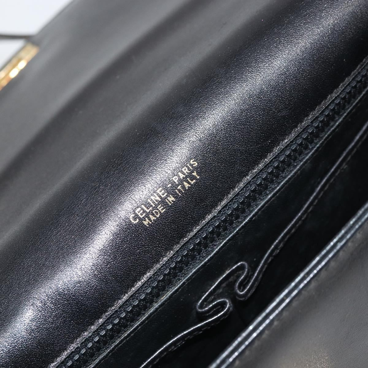 Celine Vintage Leather Black Leather Shoulder Bag Bag (Pre-Owned)