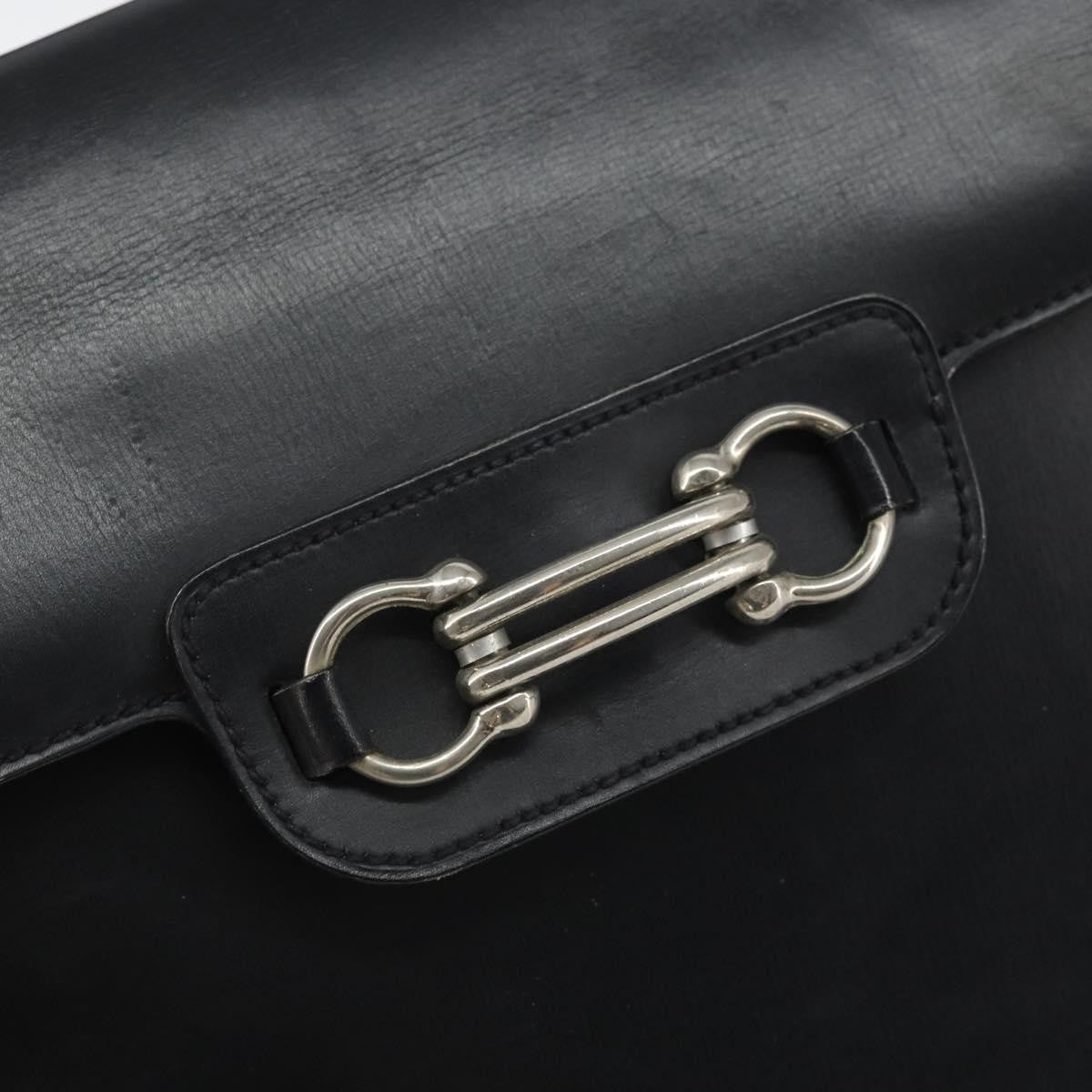 Christian Dior Shoulder Leather Black Leather Shoulder Bag Bag (Pre-Owned)