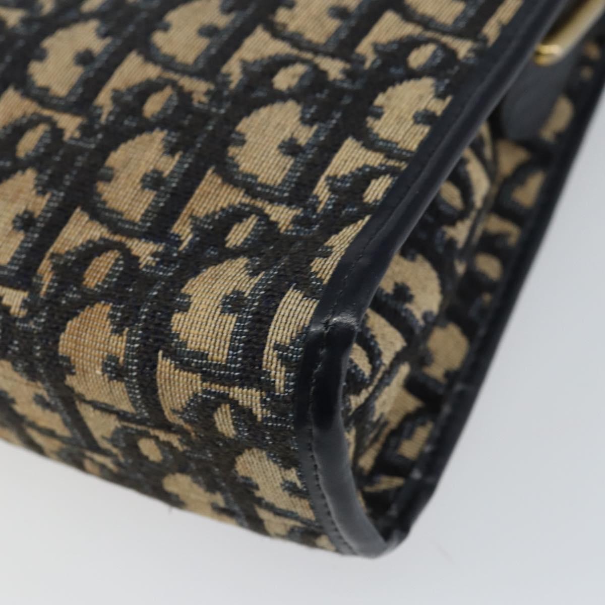 Christian Dior Vintage Trotter Canvas Navy Canvas Shoulder Bag Bag (Pre-Owned)
