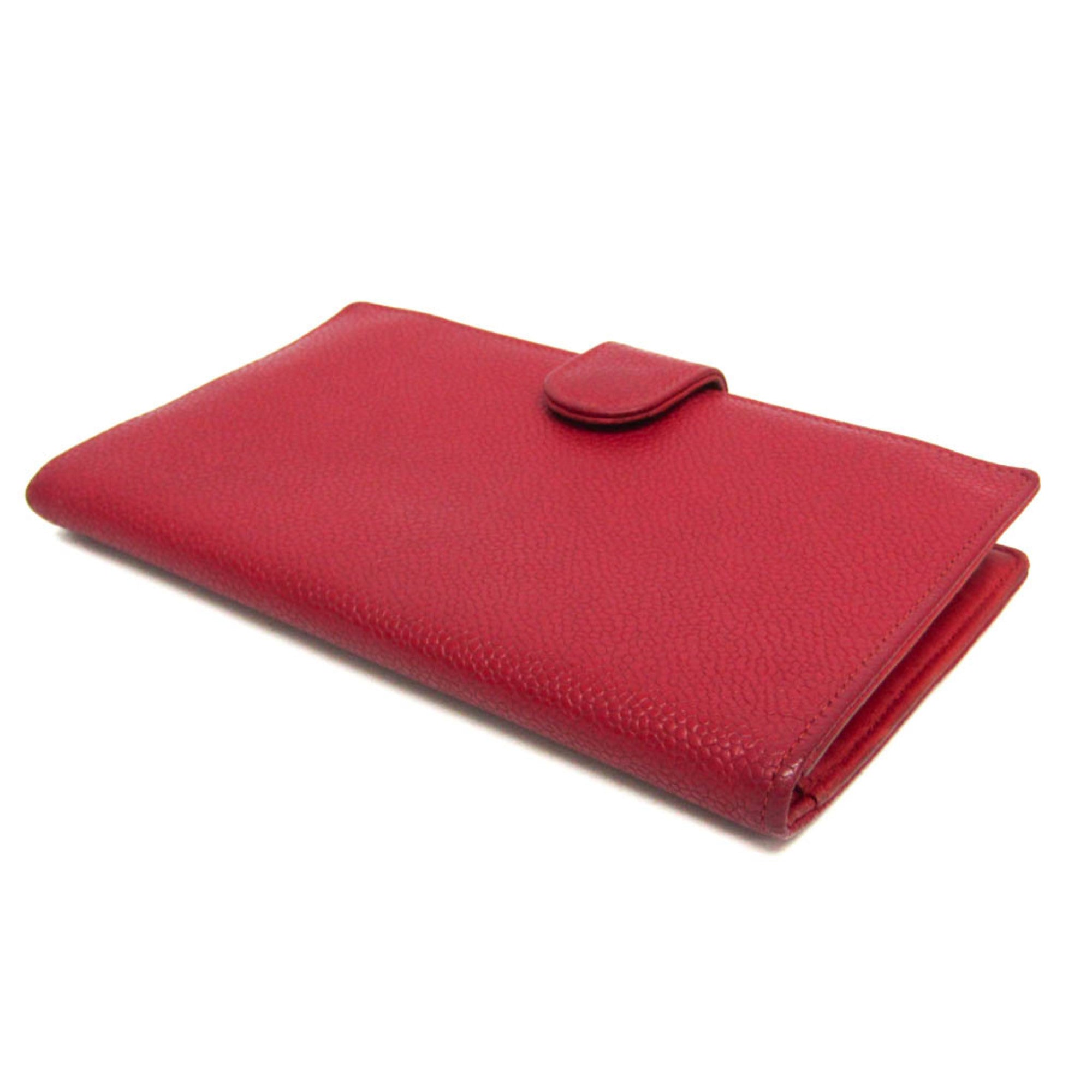 Chanel Timeless Cc French Calfskin Red Leather Wallets Accessory (Pre-Owned)