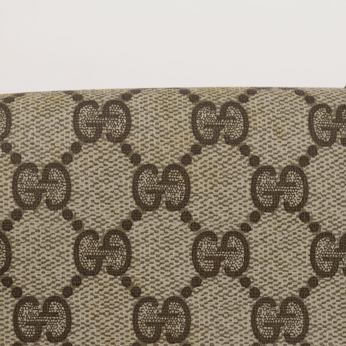 Gucci Vintage Web Flap Clutch Gg Coated Canvas Beige Canvas Clutche & Pouche Bag (Pre-Owned)