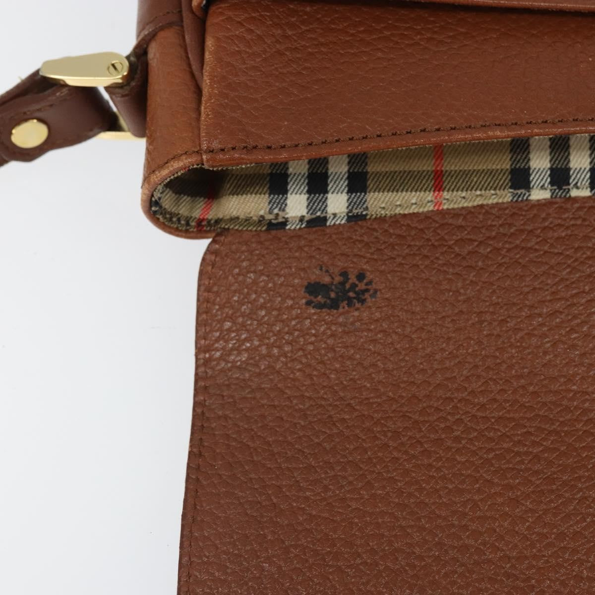 Burberry Vintage Leather Brown Leather Shoulder Bag Bag (Pre-Owned)