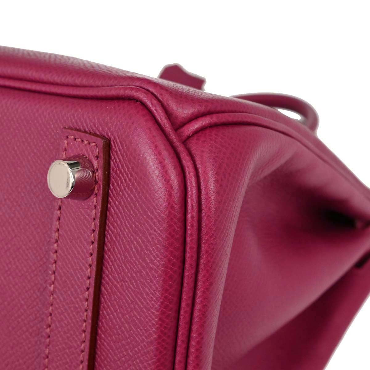Hermes Birkin Red Epsom With Gold Hardware Pink Leather Handbag (Pre-Owned)