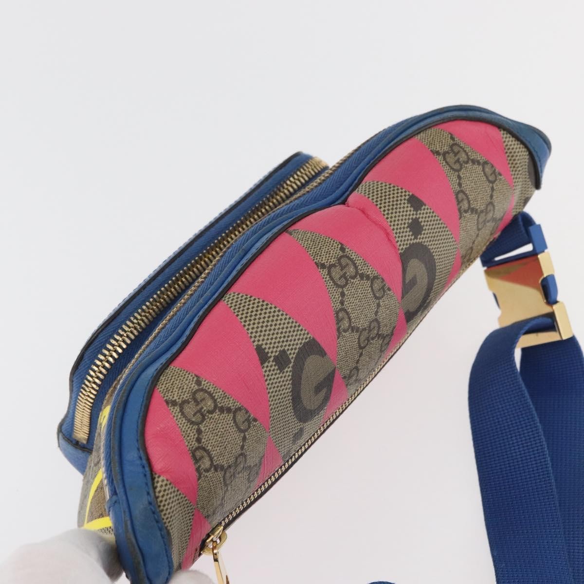 Gucci Gg Rhombus Cuir Multicolour Canvas Crossbody Bag Bag (Pre-Owned)