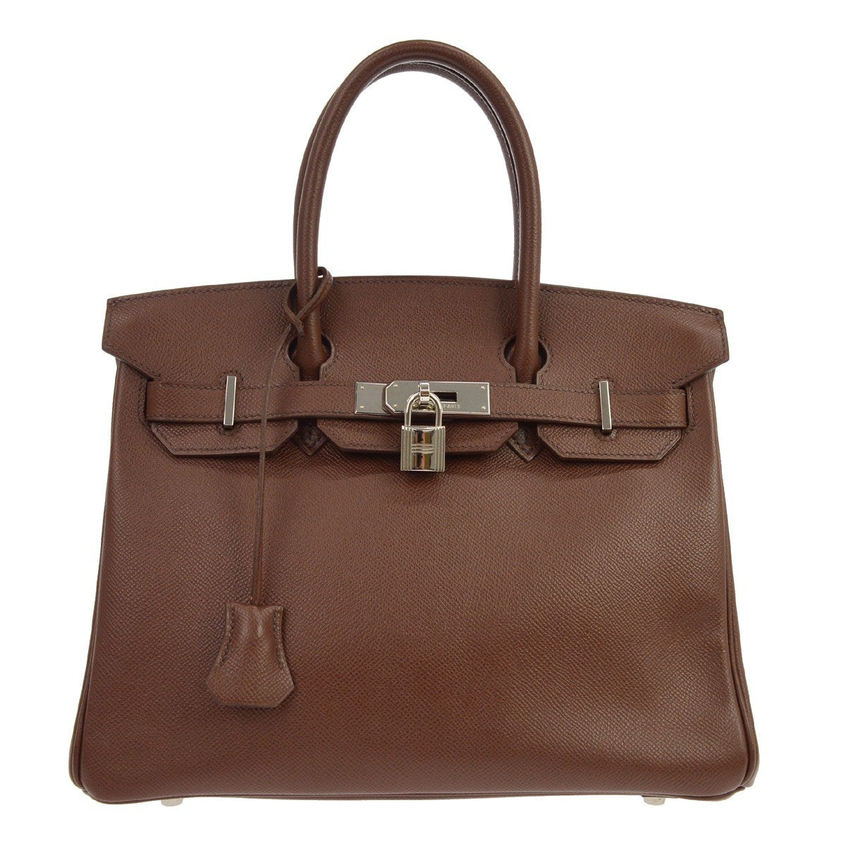 Hermes Birkin Brown Courchevel With Gold Hardware Brown Leather Handbag (Pre-Owned)
