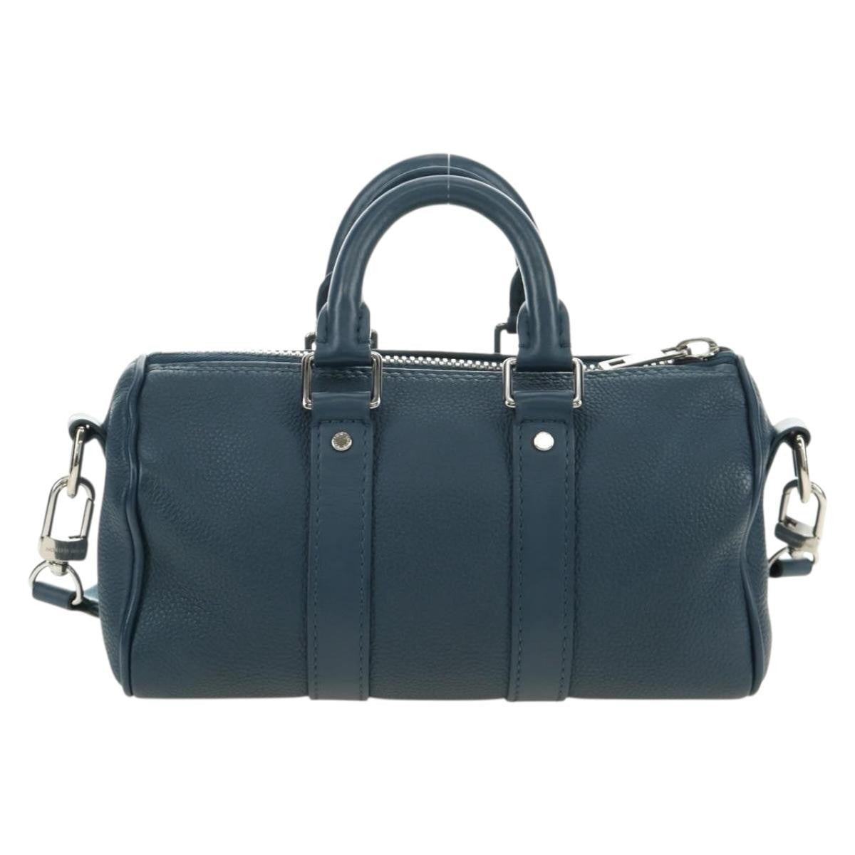 Louis Vuitton Keepall Bandouliere Limited Edition Aerogram Leather Blue Leather Travel Bag Bag (Pre-Owned)