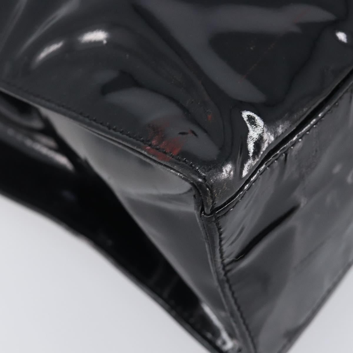 Chanel Coco Mark Patent Leather Black Patent_Leather Shoulder Bag Bag (Pre-Owned)